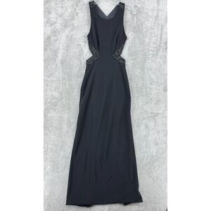 Vintage Niteline Dress Womens XS Beaded Open Back Evening Event Fairy Grunge Zip